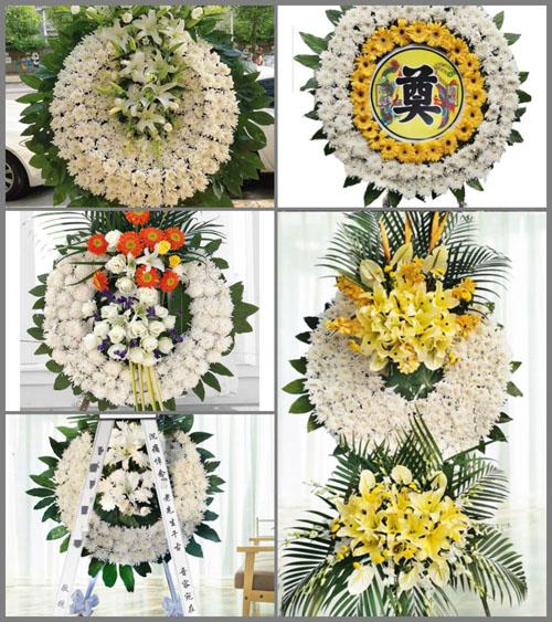 山东青岛莱西市沽河街道望连庄村花圈速递
