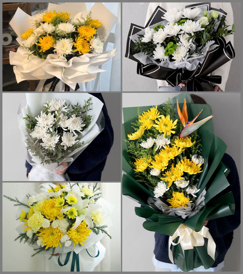 山东青岛莱西市沽河街道望连庄村白事花束代送